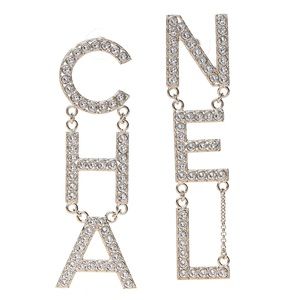 Chanel Runway Letter Drop Statement Earrings